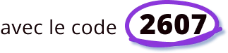 avec le code 2607